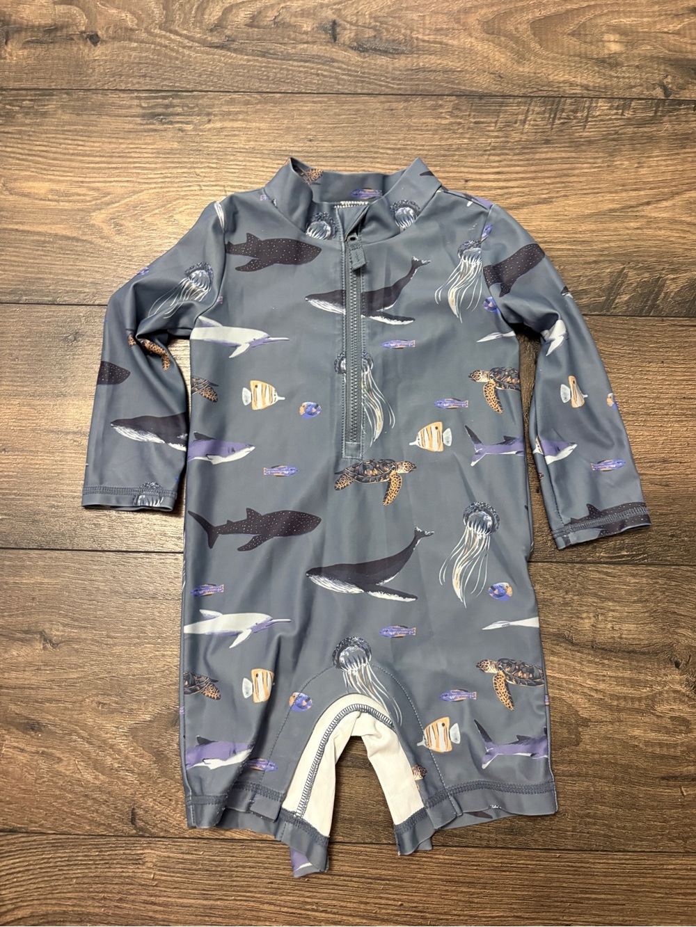 🌴 Little Planet by Carter’s Ocean Print Rashguard Swimsuit 12M